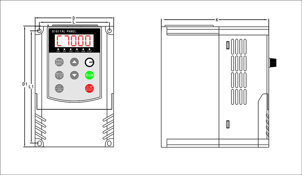 Product installation size